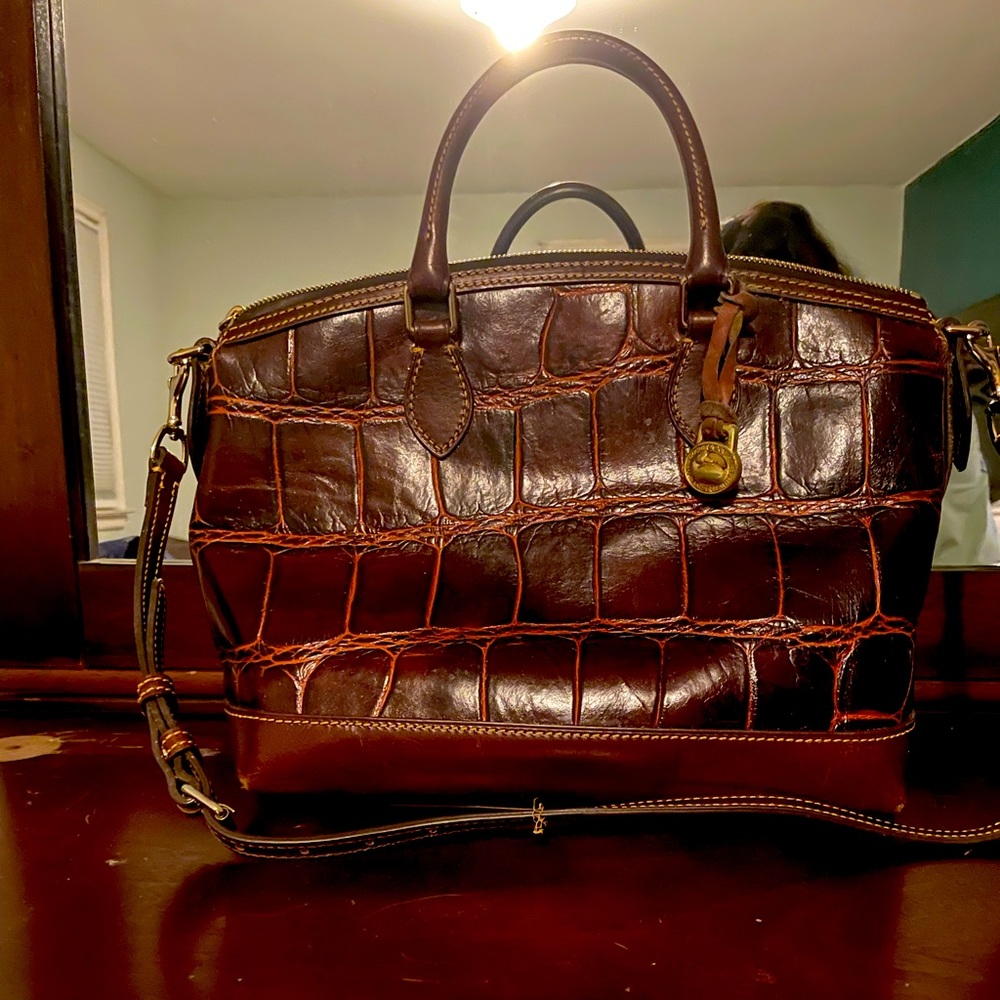 Dooney and Bourke dome bag crocodile vintage